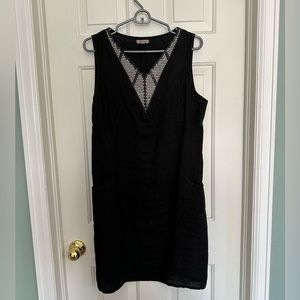 Linen dress with pockets